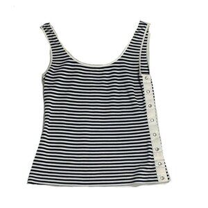 Ellen Tracy Womens Striped Sleeveless Top Size 4 Polyester Viscose